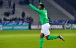 L'attaquant Jean-Christophe Bahebeck, buteur avec Saint-Etienne sur le terrain de Reims, le 24 janvier 2016