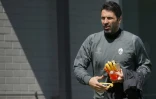 Le gardien de la Juventus Gianluigi Buffon avant un entraînement le 2 mai 2017, à Vinovo près du Turin