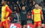 Kylian Mbappé, une nouvelle fois buteur, lors d'un match de L1 à Lens, le 14 janvier 2024