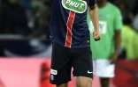 Le défenseur du PSG Marquinhos auteur d'un but face à Saint-Etienne en quarts de finale de la Coupe de France, le 2 mars 2016 à Geoffroy-Guichard