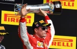 Le Finlandais Kimi Räikkönen vainqueur du GP des Etats-Unis le 21 octobre 2018