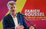 Fabien Roussel, candidat communiste à la présidentielle, le 14 avril 2022 à Paris