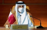 Photo fournie par le palais saoudien montrant l'émir du Qatar cheikh Tamim ben Hamad Al-Thani lors d'un sommet du Golfe à Al-Ula en Arabie saoudite
