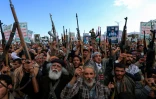 Manifestation des Houthis contre les frappes américaines, le 17 mars 2025 à Sanaa