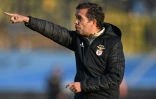 Luis Castro lorsqu'il entraînait les jeunes du Benfica lors d'un match de la Coupe intercontinentale des moins de 20 ans face au club uruguayen de Penarol le 21 août 2022 à Montevideo. Il y a notamment formé les actuels Parisiens Gonçalo Ramos et Joao Neves