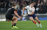 Le demi de mêlée du XV de France Nolann Le Garrec au cours du test-match contre la Nouvelle-Zélande le 19 juillet 2025 à Hamilton