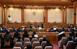 La Cour constitutionnelle de Corée du Sud pendant une audience du procès en destitution du président Yoon Suk Yeol, le 6 février 2025 à Séoul
