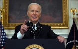 Joe Biden lors de son discours sur les événements au Moyen-Orient, à la Maison Blanche à Washington, le 7 octobre 2023