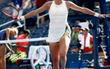 Caroline Garcia reste sur une belle victoire sur la Britannique Johanna Konta au premier tour de l'US Open, le 28 août 2018