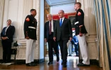 Le président américain Donald Trump accueille le Premier ministre israélien Benjamin Netanyahu à la Maison Blanche à Washington, le 29 septembre 2025
