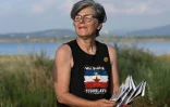 La militante écologiste Zenepa Lika lors d'un entretien avec l'AFP près des marais salants abandonnés d'Ulcinj, le 2 juin 2026 au Monténégro