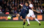 L'attaquant uruguayen du Paris Saint-Germain Edinson Cavani lors du match de Ligue 1 contre Nice au Parc des Princes, le 27 octobre 2017