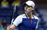 L'Italien Jannik Sinner lors de son quart de finale de l'US Open perdu face à l'Espagnol Carlos Alcaraz, le 7 septembre 2022 à New York