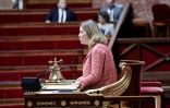 La présidente de l'Assemblée nationale, Yaël Braun-Pivet, lors d'une séance à l'Assemblée nationale, le 10 juin 2026 à Paris