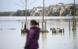 La Garonne en crue à Tonneins, dans le Lot-et-Garonne, le 13 février 2026