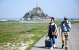 Des touristes ont été évacués du Mont-Saint-Michel le 22 avril 2018