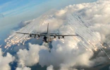 Un avion américain AC-130 lors d'un vol d'entraînement, le 20 août 2008 au-dessus de la Floride