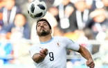 L'attaquant urugayen Luis Suarez face aux Egyptiens, à Ekaterinbourg, le 15 juin 2018