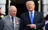 Le président américain Donald Trump et le roi Charles III lors d'une cérémonie d'adieu officielle sur la pelouse sud de la Maison Blanche à Washington, le 30 avril 2026