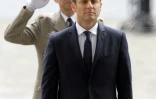 Le président de la République, Emmanuel Macron (au premier plan), et le chef d'état-major des armées, Pierre de Villiers, le 14 mai 2017 à Paris