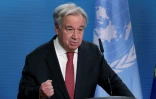 Le secrétaire général de l'ONU Antonio Guterres, lors d'une réunion à Berlin, le 17 décembre 2020
