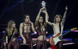 Le groupe italien Maneskin remporte l'Eurovision à Rotterdam, le 22 mai 2021 aux Pays-Bas