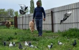 Gagik Martirosian, 55 ans, dans son jardin à Gumri, le 5 mai 2018
