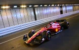 Le Monégasque Charles Leclerc (Ferrari) a décroché la pole position du Grand Prix de Formule 1 de Monaco, le 28 mai 2022, devant son coéquipier, l'Espagnol Carlos Sainz
