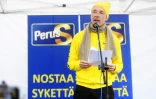 Jussi Halla-aho, chef du parti d'extrême droite des Vrais Finlandais, le 14 avril 2019 à Vantaa