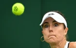 La Française Alizé Cornet contre l'Américaine Claire Liu au 2e tour de Wimbledon, le 30 juin 2022 à Londres