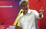 Le candidat du PCF à la présidentielle Fabien Roussel en meeting à Ajaccio le 9 février 2022