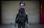Frontline protesters often wear helmets, goggles and respirators