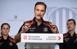 Le commissaire en chef des forces de police régionales catalanes Mossos d'Esquadra, Eduard Sallent, lors d'une conférence de presse après la nouvelle fuite du leader indépendantiste catalan Carles Puigdemont, à Barcelone le 9 août 2024