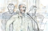 Croquis d'audience de Redoine Faïd le 1er mars 2016 devant la cour d'assises à Paris