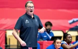 Le sélectionneur de l'équipe de France féminine de handball, Olivier Krumbholz, lors du match de l'Euro contre l'Espagne, le 10 décembre 2020 à Herning