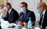 Jean castex, Emmanuel Macron et Jean-Yves le Drian, le 26 août 2020 à l'Elysée