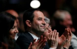 Benoît Hamon et Anne Hidalgo à la convention du PS à la Mutualité à Paris le 5 février 2017