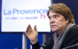 L'homme d'affaires Bernard Tapie lors d'une conférence de presse à Marseille le 12 mars 2014