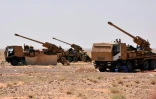 Batterie de l'armée syrienne le 3 septembre 2017 près du village d'Huraybishah dans la province de Deir Ezzor