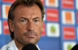 Le sélectionneur du Maroc Hervé Renard en conférence de presse, le 15 janvier 2017 à Oyem au Gabon