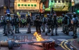 Lors de la manifestation d'opposants à la loi sur la sécurité nationale, à Hong Kong le 1er juillet 2020