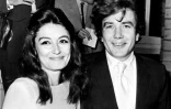 L'actrice Anouk Aimée et l'acteur britannique Albert Finney après leur mariage à Londres, le 8 août 1970