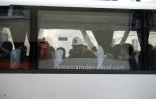 Des migrants évacués en bus d'un campement le 16 décembre 2016 à Saint-Denis