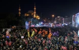 Manifestation à Istanbul contre la détention du maire Ekrem Imamoglu, le 19 mars 2025 en Turquie