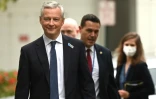 Le ministre français des Finances Bruno Le Maire à Washington, le 13 octobre 2021 à l'occasion des réunions d'automne du Fonds monétaire international et de la Banque mondiale