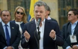 Le président colombien Juan Manuel Santos à Bogota, le 11 mars 20018