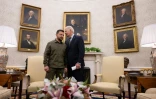 Le président américain Joe Biden et le président ukrainien Volodymyr Zelensky dans le Bureau ovale, à la Maison Blanche, le 21 septembre 2023