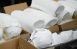 Des masques FFP2 dans une usine de production dans le sud de l'Allemagne, le 20 janvier 2021