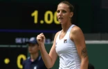 La Tchèque Karolina Pliskova contre la Portoricaine Monica Puig au 2e tour de Wimbledon, le 3 juillet 2019