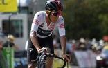 Le leader de l'équipe Ineos Egan Bernal, vainqueur sortant du Tour de France, aligné sur le Critérium du Dauphiné, le 14 août 202 à Saint-Martin-de-Belleville